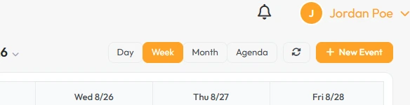 Calendar view buttons
