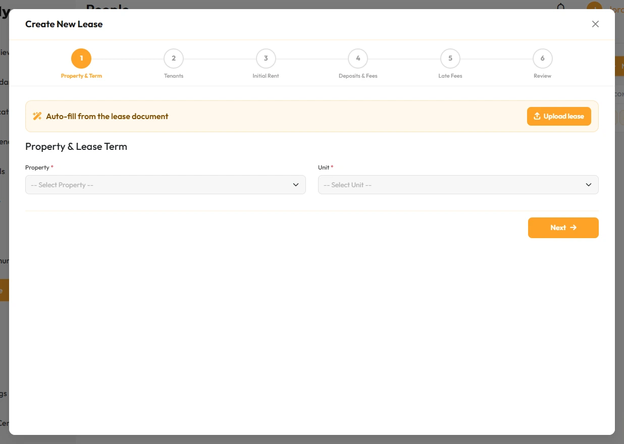 New lease form