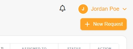 New maintenance request button