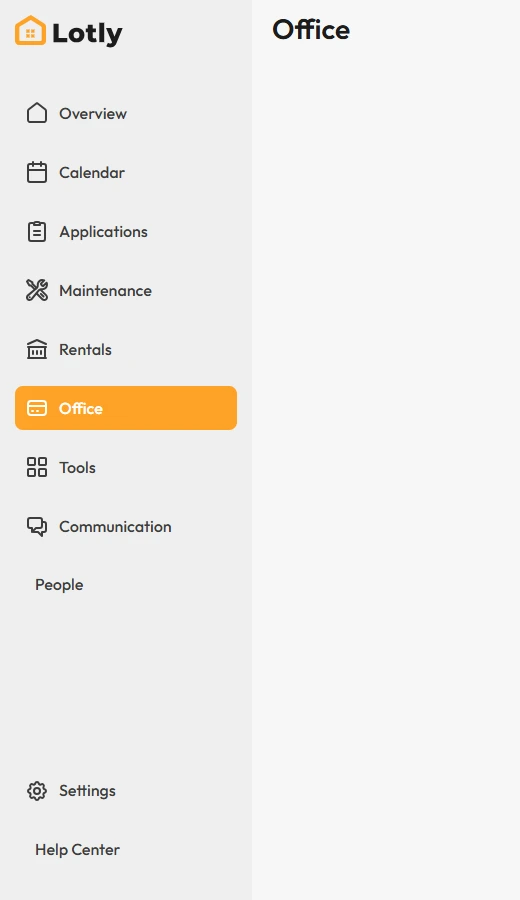 Left menu with Office