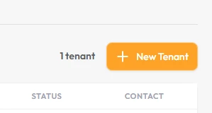 New Tenant button