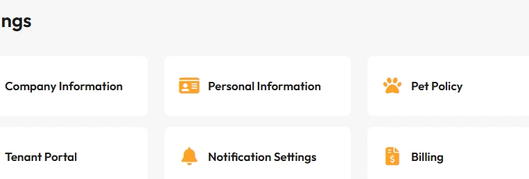 Settings, Personal Information