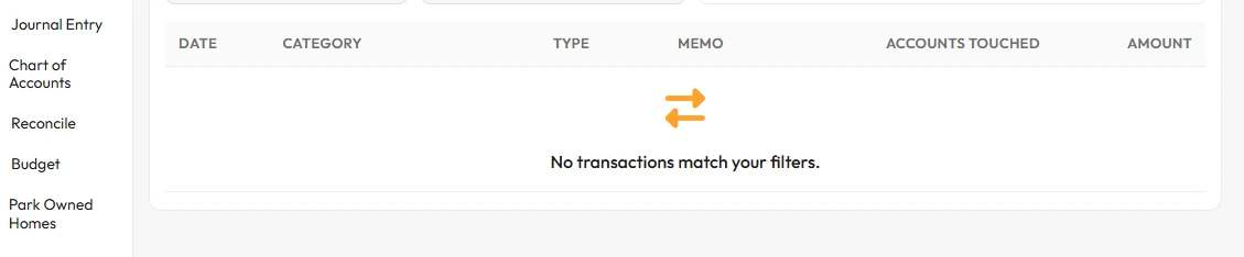 Transactions list