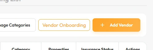 Add vendor button